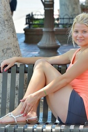 Mindy Being Naughty On The Street And Playground-10