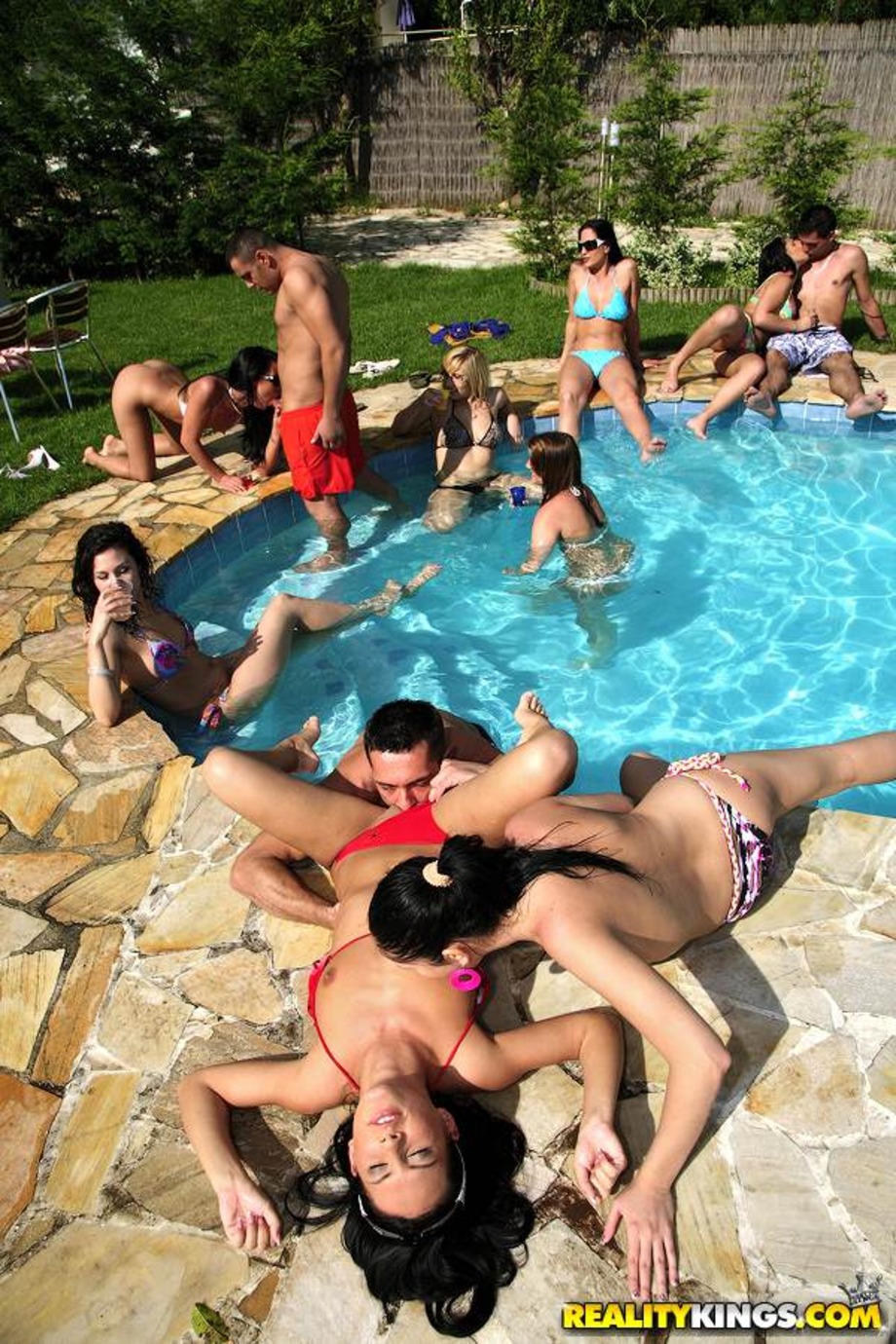 Orgy By The Pool With Hot Bitches 06