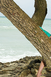 Naked Girl In A Desert Beach-06