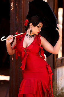Aria Giovanni Goes Retro In Stunning Sexy Red Dress